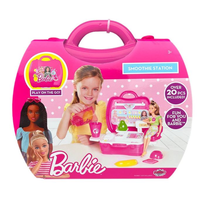 Barbie 00927 Maletín de Zumos y Batidos Smoothie con +20 Accesorios para Muñeca Incluye Asiento Juego Niños +3 Años 2 Barbie 00927 Maletín de Zumos y Batidos Smoothie con +20 Accesorios para Muñeca Incluye Asiento Juego Niños +3 Años 2