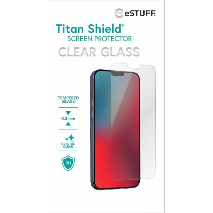 eSTUFF Titan Shield Protector de Pantalla para iPhone 12/12 Pro, Vidrio Templado 9H Antirrotura Compatible con Fundas 1