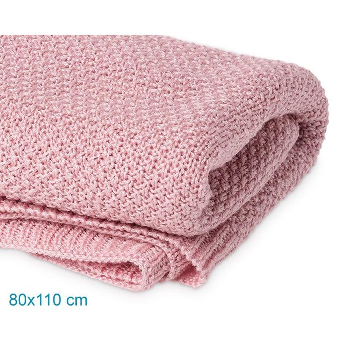 KioKids Manta de Bebé 100% Bambú Rosa 80x110 cm - Suave, Termoclimática, Certificado Oeko-Tex Standard 100, para Recién Nacido (+0 meses)