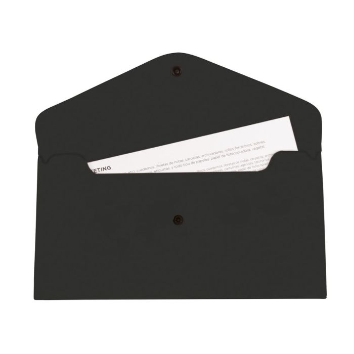 Carpeta Liderpapel Dossier Broche Polipropileno Tama O Sobre Americano 260x140 mm Negro Opaco 1