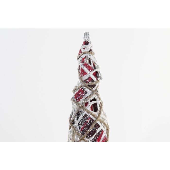 DKD Home Decor Cono Navideño Alpina Ratán LED Iluminado Decoración Natural Blanco 20x20x80 cm - Set de 3 Piezas 2 DKD Home Decor Cono Navideño Alpina Ratán LED Iluminado Decoración Natural Blanco 20x20x80 cm - Set de 3 Piezas 2
