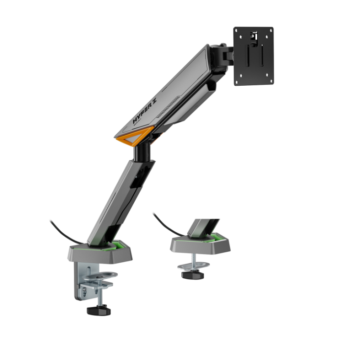 Soporte de Mesa Gaming para Monitor Aisens DT49TSRRGB-347/ Giratorio/ Inclinable/ hasta 16kg/ con Iluminación RGB Soporte de Mesa Gaming para Monitor Aisens DT49TSRRGB-347/ Giratorio/ Inclinable/ hasta 16kg/ con Iluminación RGB