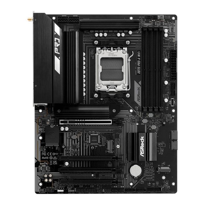 ASRock X870 Pro-A WiFi Placa Base (AM5) DDR5 ATX para Procesadores AMD Ryzen Serie 6000, 7000, 8000 y 9000 con WiFi 7 y Bluetooth 5.4 2
