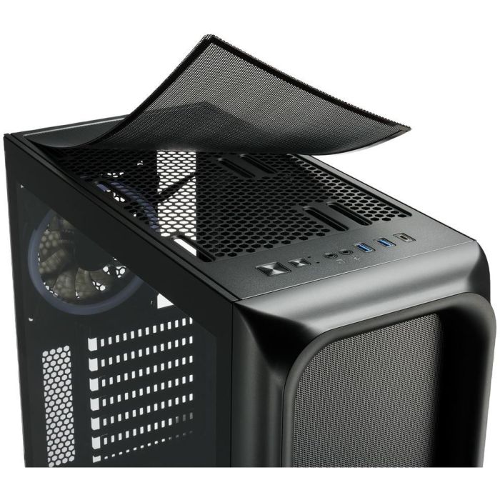 Sharkoon TK5M RGB Caja ATX Negra con 4 Ventiladores LED RGB 120mm, Panel Frontal Rejilla y Lateral de Cristal Templado, USB-C 7 Sharkoon TK5M RGB Caja ATX Negra con 4 Ventiladores LED RGB 120mm, Panel Frontal Rejilla y Lateral de Cristal Templado, USB-C 7