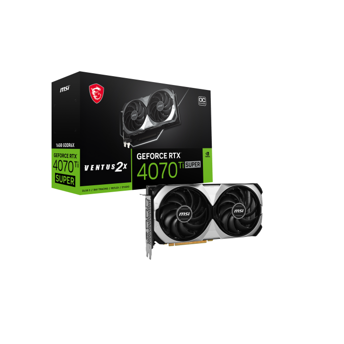 MSI VENTUS GeForce RTX 4070 Ti SUPER 16G 2X OC NVIDIA 16 GB GDDR6X 10