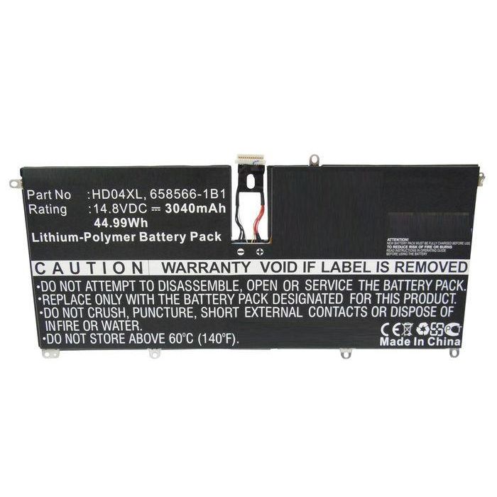 CoreParts Batería para Portátil HP 47.36Wh 14.8V 3200mAh Li-Pol Negro Compatible con Envy 6-1000, Spectre XT Series 0 CoreParts Batería para Portátil HP 47.36Wh 14.8V 3200mAh Li-Pol Negro Compatible con Envy 6-1000, Spectre XT Series 0