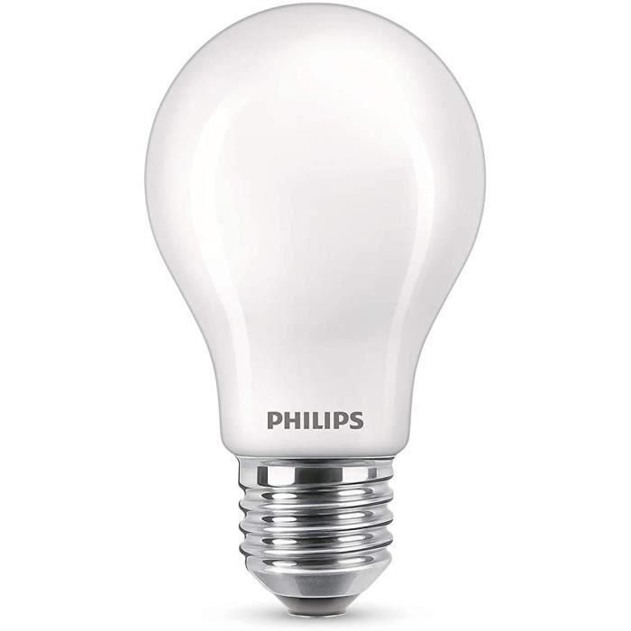 Philips Bombilla LED Equivalente 60 W E27 Blanco cálido no regulable, vidrio, juego de 2 1 Philips Bombilla LED Equivalente 60 W E27 Blanco cálido no regulable, vidrio, juego de 2 1