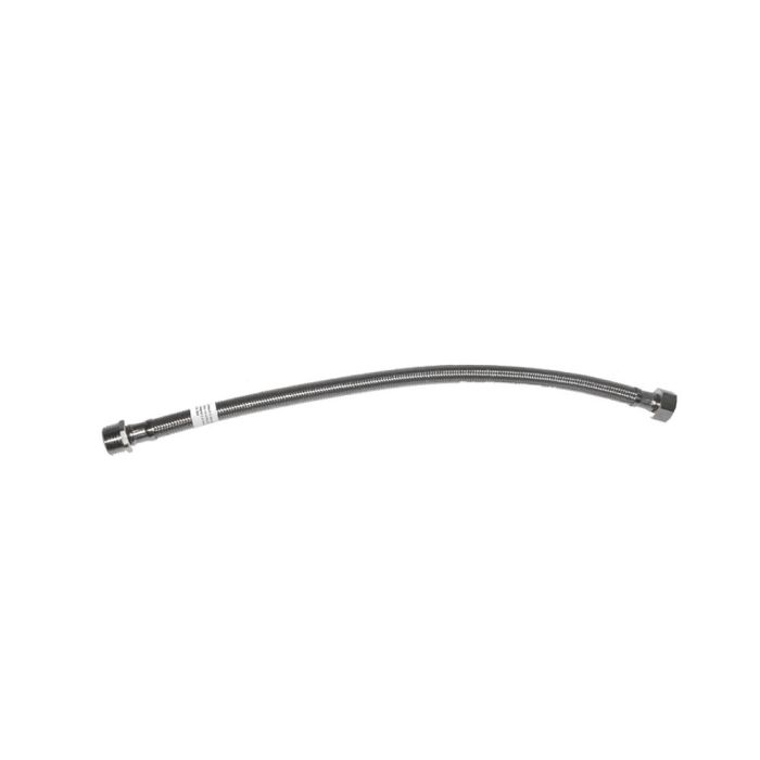 Edm Latiguillo flexible inoxidable macho/hembra 3/8-3/8 - 25 cm, conexión de agua potable, tubo de E.P.D.M, casquillo de acero inoxidable