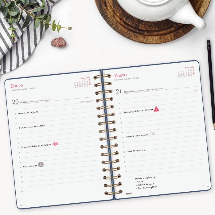 Agenda 2026 Trendy Alma E10 155X212Mm Dia Pagina Azul Finocam 762040426 1