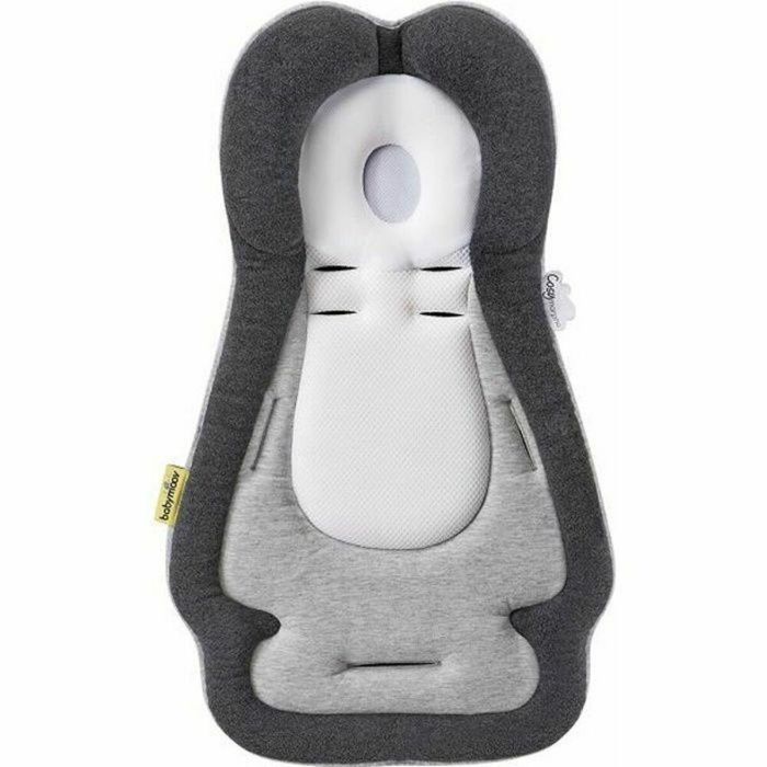 Babymoov Cosymorpho Smokey - Cojín Reductor de Cuna Bebé con Reposacabezas Ergonómico Anti-Plagiocefalia Transpirable