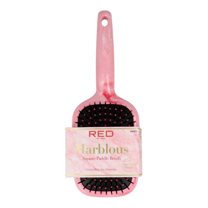 Red Kiss Marblous Square Paddle Brush - Masaje alisador desenredante y potenciador del brillo