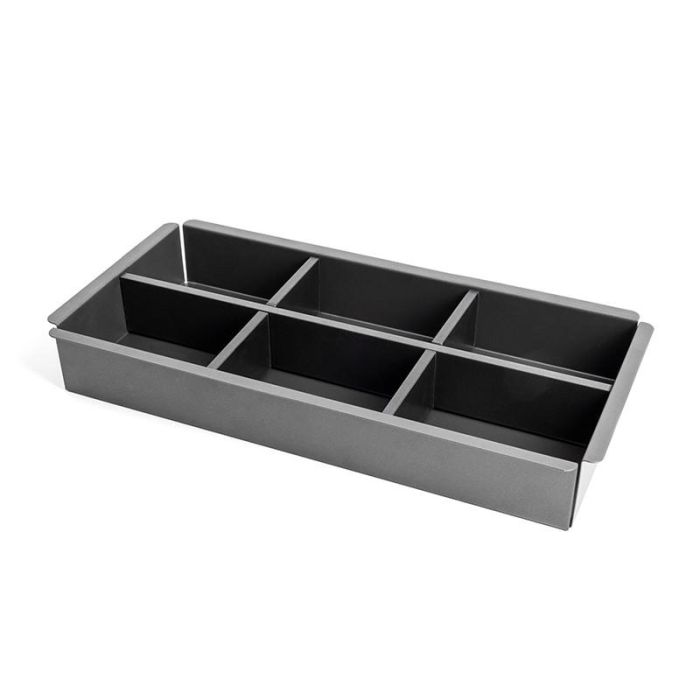 Herrajes Alk Cesta de Metal para Bastidor Óptima, Acero Grafito Robusta, 200 mm Ancho x 410 mm Fondo x 56.5 mm Alto