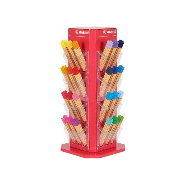 Rotulador Fibra Stabilo Point 88 Expositor De 480+50 S/C (47 Col.) 20X Negro 10X Restantes 46 Colores 50X Negro Sin Cargo