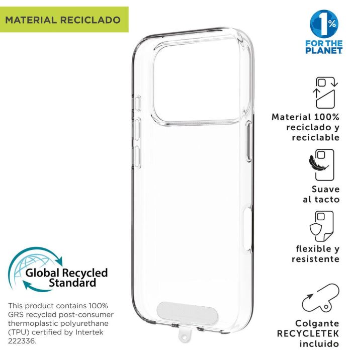 muvit for change funda compatible con Apple iPhone 17 Pro transparente 1