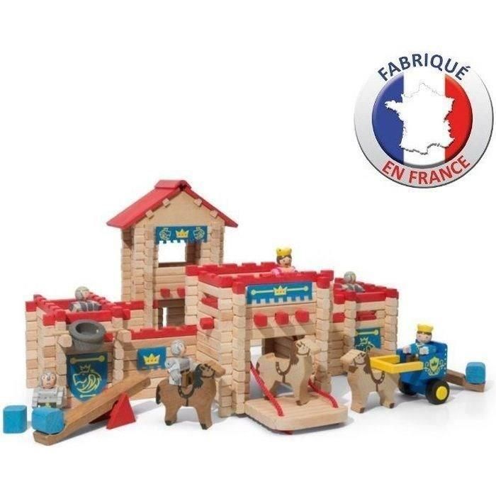 JEUJURA - Le Chateau Fort en bois - Set de construcción - 300 piezas