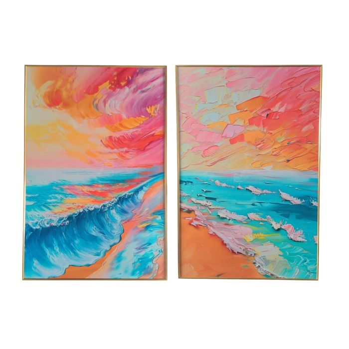 DKD Home Decor Cuadro Mediterráneo de Playa Multicolor 3.5 x 120 x 80 cm Aluminio y MDF (2 Unidades) 0 DKD Home Decor Cuadro Mediterráneo de Playa Multicolor 3.5 x 120 x 80 cm Aluminio y MDF (2 Unidades) 0