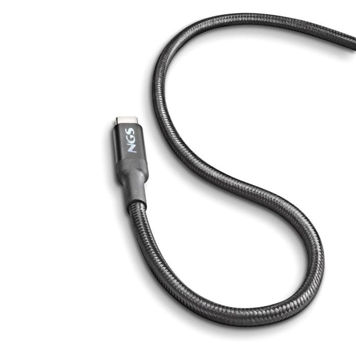 NGS KNOT65W-3 Cable USB 2.0 Tipo-C Macho a USB Tipo-C Macho, Carga Rápida Hasta 65W, 480Mbps, 3m, Negro 4