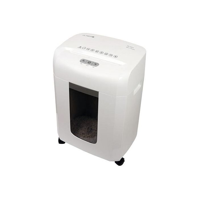 Olympia Aktenvernichter MC 408.2 - Trituradora de Papel de Microcorte, 8 Hojas, 16 L, 65 dB, Blanco