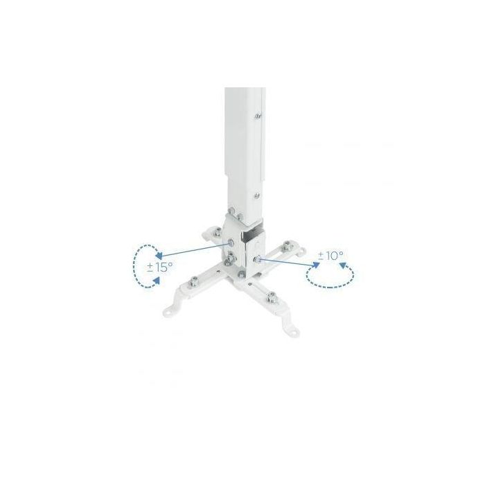 TooQ PJ2012T-W Soporte de Techo para Proyector, Metálico Inclinable +/-15°, Carga 20kg, Altura Ajustable 13-65cm, Blanco 2 TooQ PJ2012T-W Soporte de Techo para Proyector, Metálico Inclinable +/-15°, Carga 20kg, Altura Ajustable 13-65cm, Blanco 2