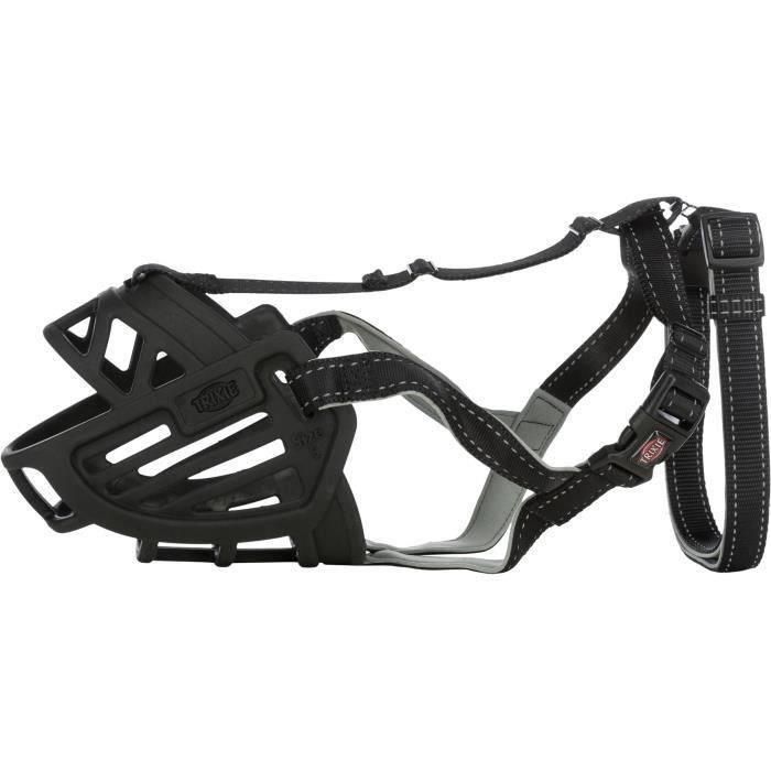 Trixie TRI4047974176160 Bozal Muzzle Flex de Goma, Talla XL/XXL, Negro Trixie TRI4047974176160 Bozal Muzzle Flex de Goma, Talla XL/XXL, Negro
