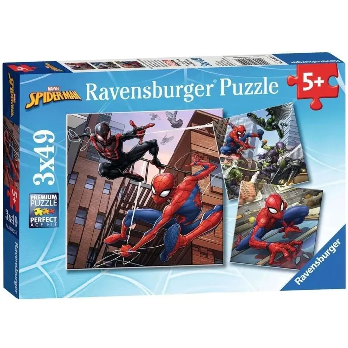 Ravensburger Puzzle Spiderman 3x49 Piezas Niños Edad Recomendada 5+ 1 Ravensburger Puzzle Spiderman 3x49 Piezas Niños Edad Recomendada 5+ 1