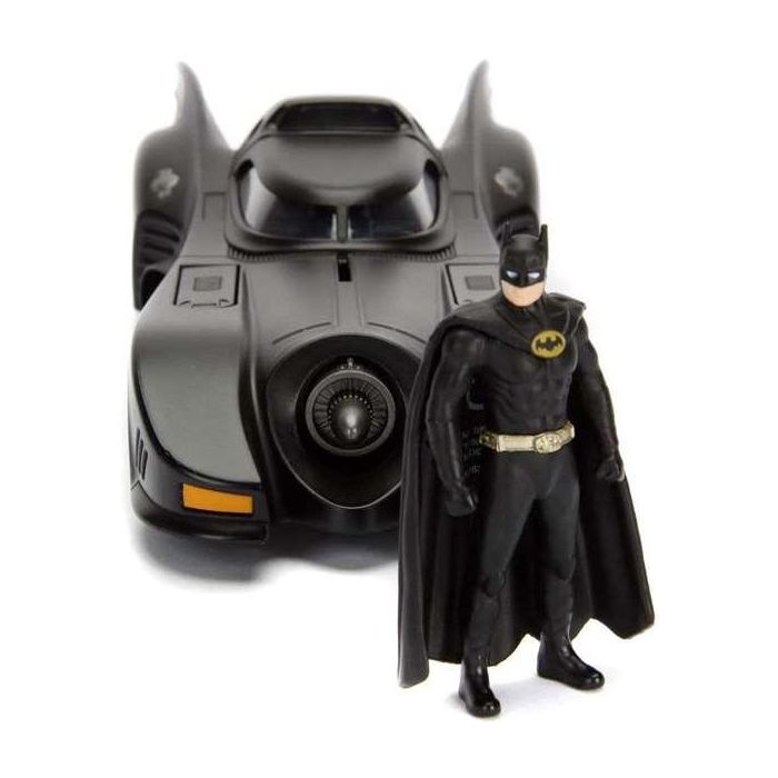 Coche metal batmóvil 1989, incluye figura batman de metal 7 cm escala 1:24 30x15x11 cm 3