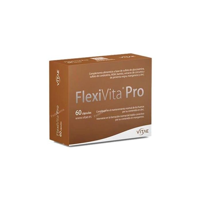 VITAE Flexivita Pro 60 Cápsulas para Huesos y Articulaciones con Glucosamina, MSM y Cúrcuma