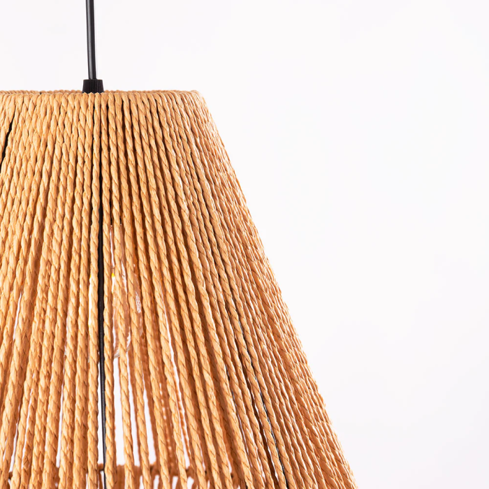 Lámpara Colgante Allan SKD-P-2029 Ratán Natural Estilo Mediterráneo para Salón