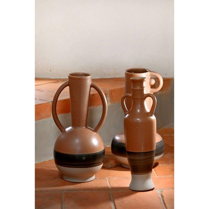 Jarron Boho DKD Home Decor Gris Terracota 9 x 29 x 9.6 cm (3 Unidades) 3 Jarron Boho DKD Home Decor Gris Terracota 9 x 29 x 9.6 cm (3 Unidades) 3