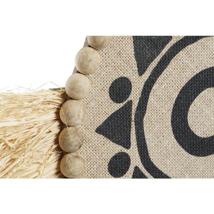 DKD Home Decor Decoración Pared Balines Fibra con Flecos Tonos Natural y Blanco, Alto 66 cm, Ancho 52 cm - Pack de 2 Unidades 2 DKD Home Decor Decoración Pared Balines Fibra con Flecos Tonos Natural y Blanco, Alto 66 cm, Ancho 52 cm - Pack de 2 Unidades 2