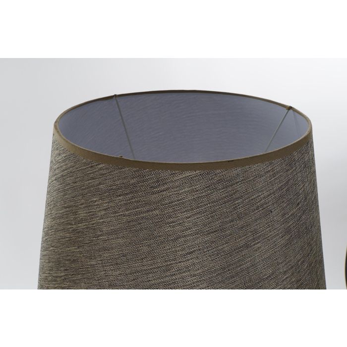 DKD Home Decor Lámpara de Pie Alpino Natural Gris 40 x 154 x 40 cm (2 Unidades) Lino E27 Pino 3