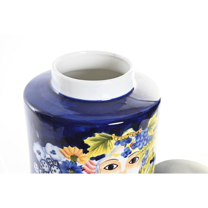 DKD Home Decor Margot Jarron Shabby Porcelana Multicolor Negro 21 x 31 x 21 cm 2