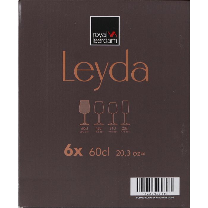 Royal Leerdam Set de 6 Copas de Vino Leyda 60 cl 3 Royal Leerdam Set de 6 Copas de Vino Leyda 60 cl 3