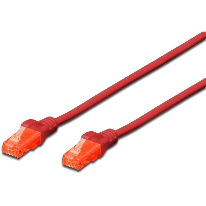 DIGITUS CAT 6 U/UTP Patchkabel - LSZH. 0.25m. rot