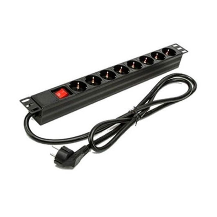 PHASAK Regleta 19" con interruptor (1.5M) 7 tomas - Schuko