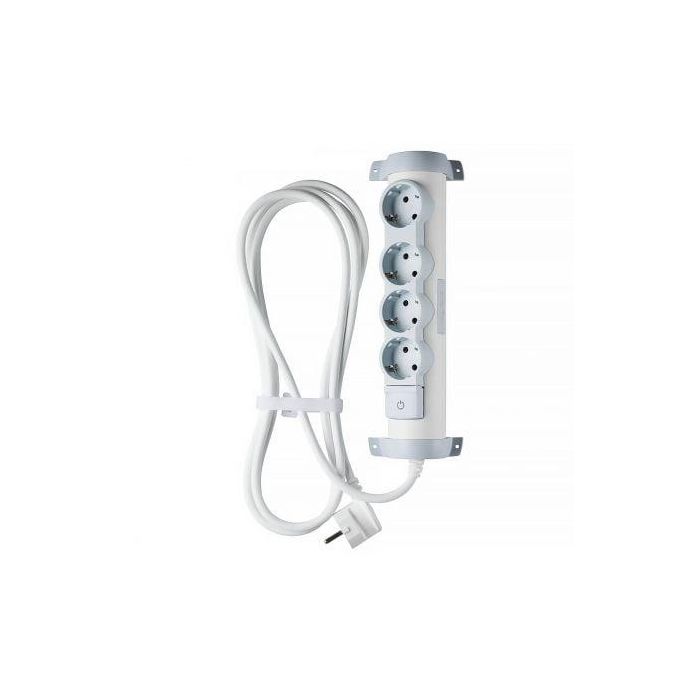 Regleta con interruptor Legrand 694627/ 4 Tomas de corriente/ Blanca 0 Regleta con interruptor Legrand 694627/ 4 Tomas de corriente/ Blanca 0