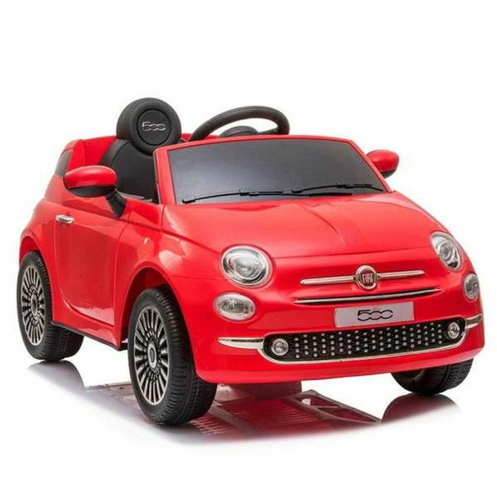 Coche Fiat 500 rojo Con control remoto y MP3 Bateria 6V 4,5 AH -motor 30 W