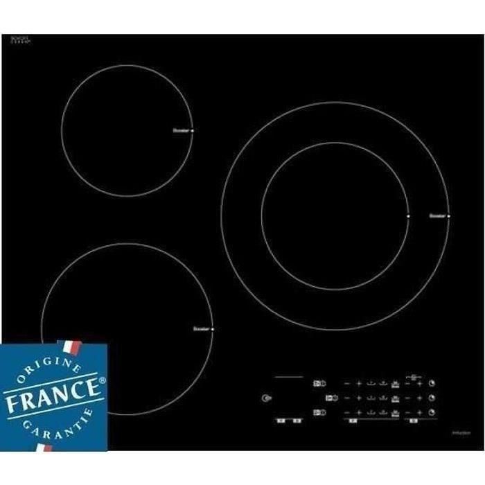 Sauter SPI6300 Placa de inducción 3 zonas 7200W Negra 60x52 cm Revestimiento de vidrio 12 posiciones Teclas sensibles Sauter SPI6300 Placa de inducción 3 zonas 7200W Negra 60x52 cm Revestimiento de vidrio 12 posiciones Teclas sensibles