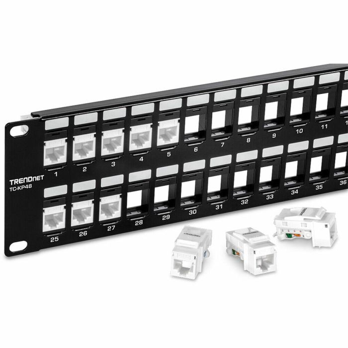 Patch Panel 48 Puertos UTP Categoría 6 Trendnet TC-KP48 1 Patch Panel 48 Puertos UTP Categoría 6 Trendnet TC-KP48 1