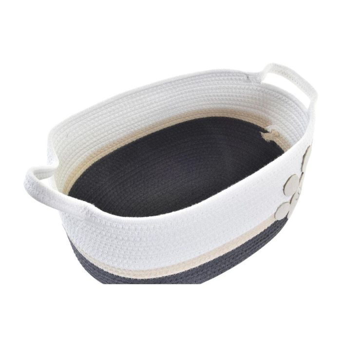 Juego de Cestas DKD Home Decor Blanco Gris Crema 60 x 31 x 25 cm (3 Piezas) 2 Juego de Cestas DKD Home Decor Blanco Gris Crema 60 x 31 x 25 cm (3 Piezas) 2