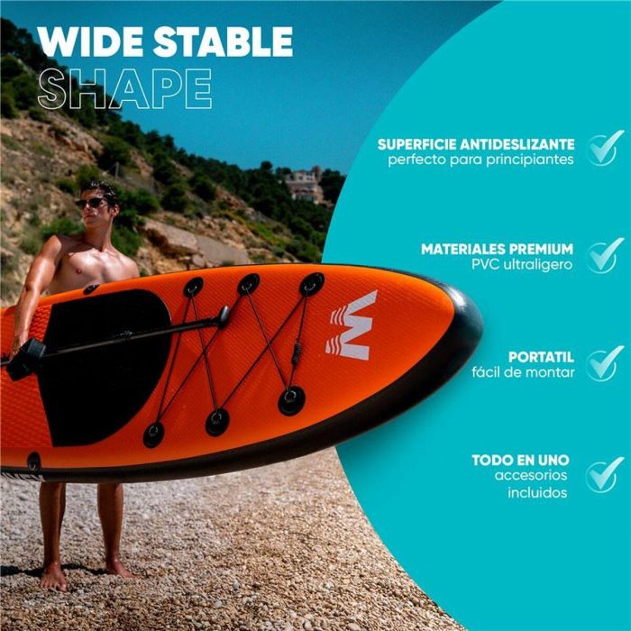 Tabla de Paddle Surf Hinchable con Accesorios Winvey SUP-O Naranja 1