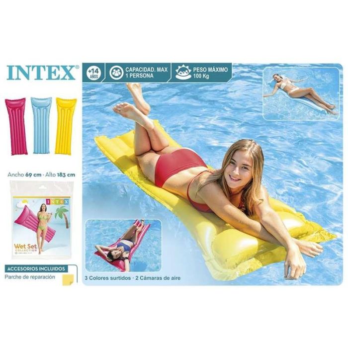 Intex Colchoneta 5 Tubos Colores Mate 183x69 cm - Modelos Surtidos 4