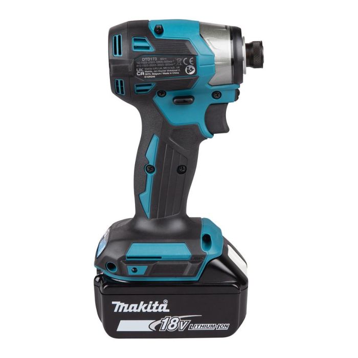 Makita DTD173RTJ Destornillador de impacto, 18V, 5Ah, Batería incluida 20
