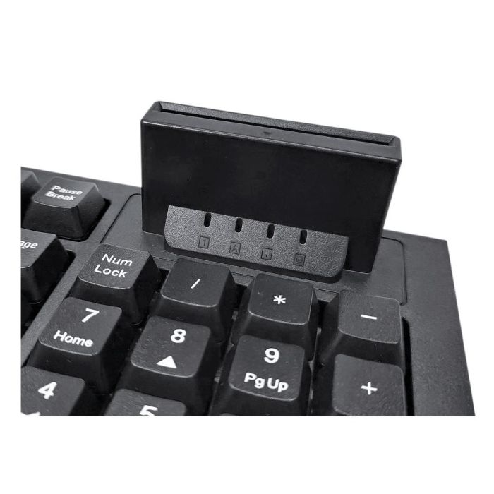 Unykach Teclado KB918 USB con Lector DNI, 105 Teclas, Negro 1