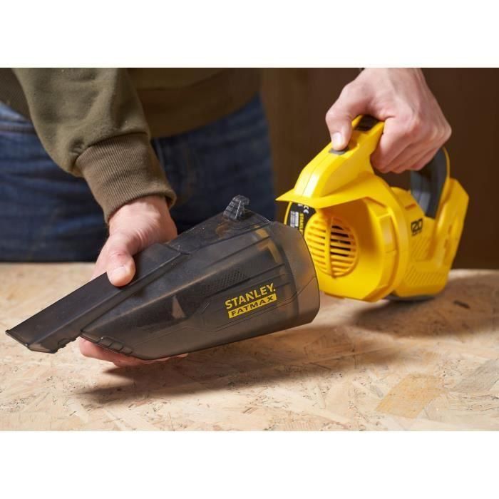 Aspiradora de mano inalámbrica - 18 V - 45 W de aire, 1300 L/min, 500 ml - Gama V20 - STANLEY FATMAX, SFMCVH001B-XJ 2