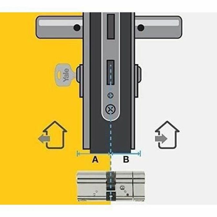 Yale Cilindro de Cierre 500+ para Puerta Exterior - 5 Pines - 3 Llaves - 40 x 50 mm 4