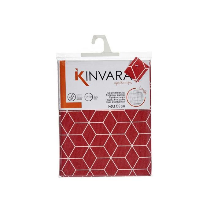 Mantel Kinvara CUBIC-26195-1 Blanco Granate Loneta 2