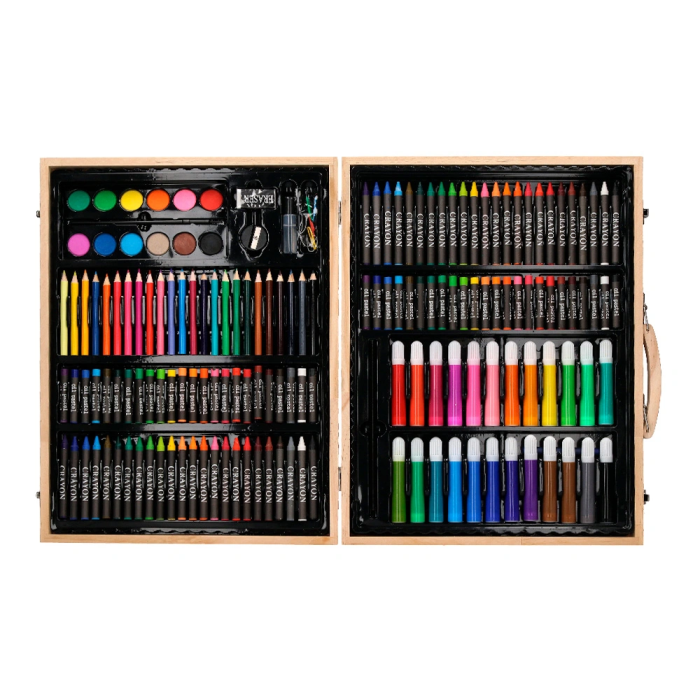 Liderpapel Estuche de Pintura 168 Piezas Maletín Madera 39,3x30x4,8 cm 4