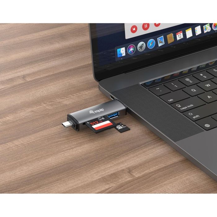 EQUIP LECTOR DE TARJETAS EXTERNO USB 3.0 DOBLE CONEXION USB & USB-C OTG 2 EQUIP LECTOR DE TARJETAS EXTERNO USB 3.0 DOBLE CONEXION USB & USB-C OTG 2