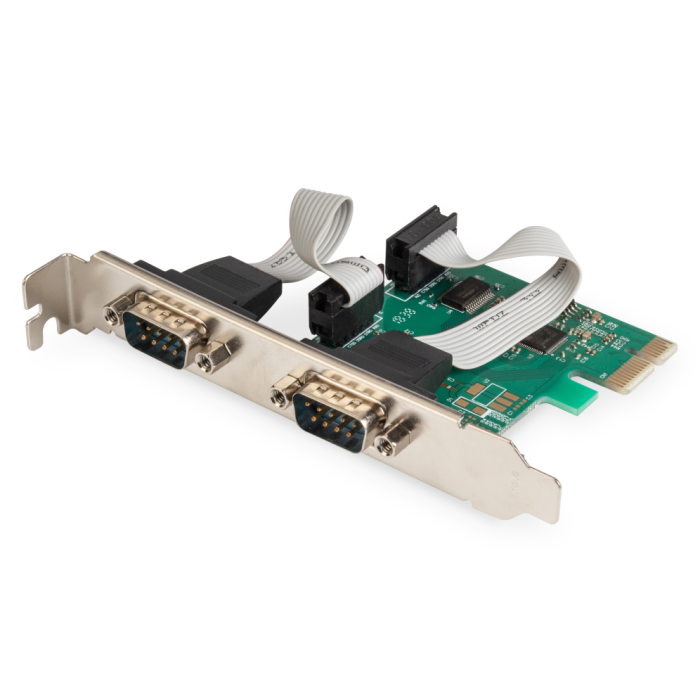 DIGITUS Tarjeta de Interfaz Serial PCIe RS232 DB9 Macho Velocidad 128.000 bps Compatible PCI Express 2.0